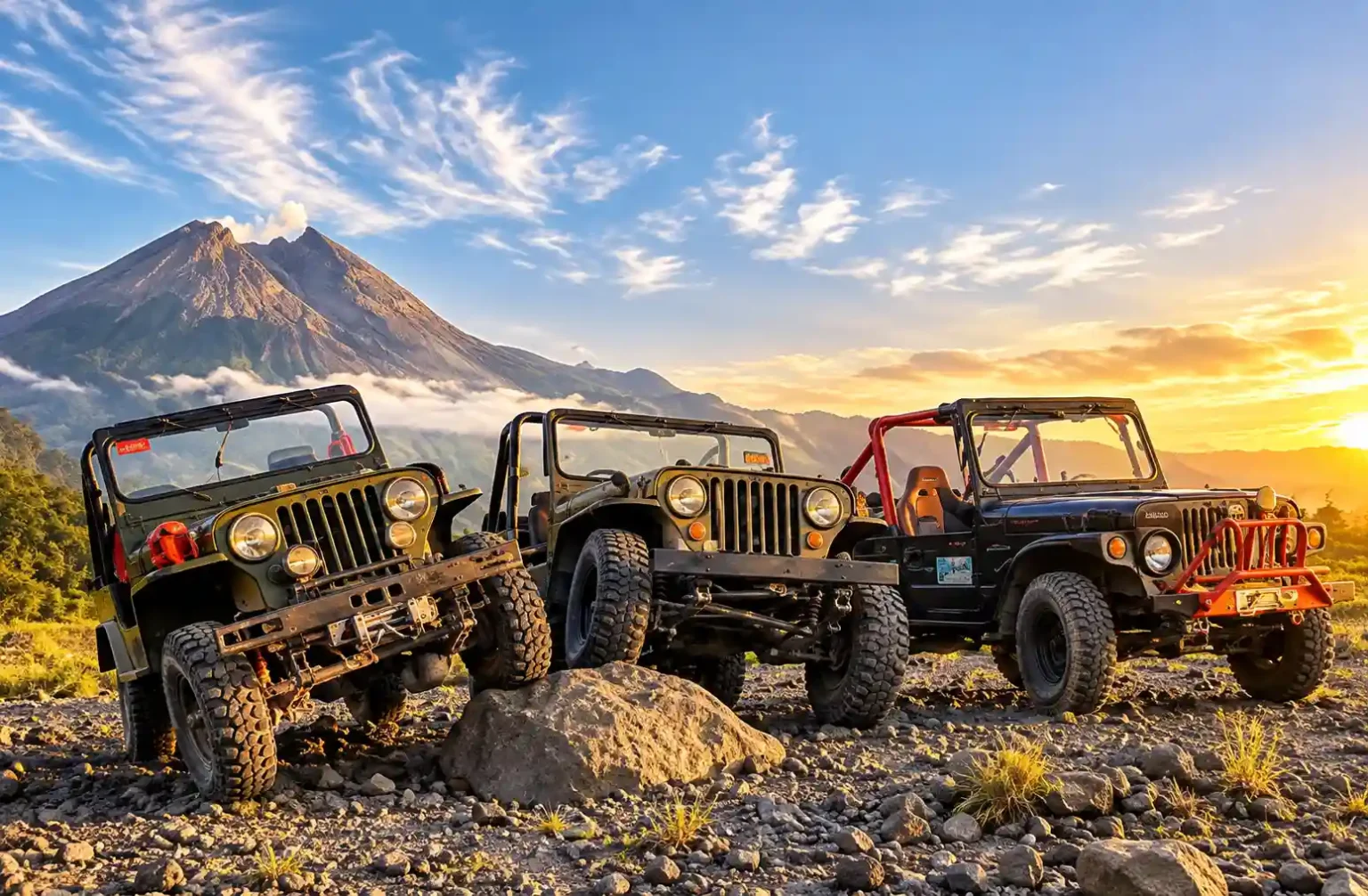Private Jeep tour around Mount Merapi
